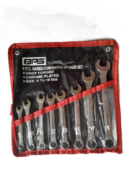 Set Of Spanner Ring And Flat (8pcs)