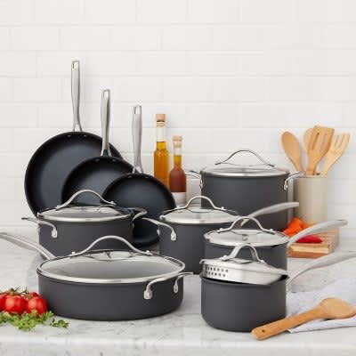 Hard Anodized Aluminum Cookware Set -  15 Pieces