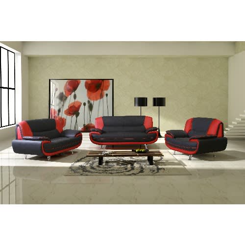 Crendove 6 Seater Leather Set