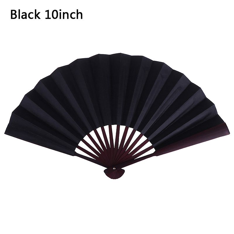 Style Cloth Inch Folding Silk 1PCS Held Chinese Hand Silk Blank Cloth Fan Wedding Products Party Sur Fan Decor Inch/10 8 Fan