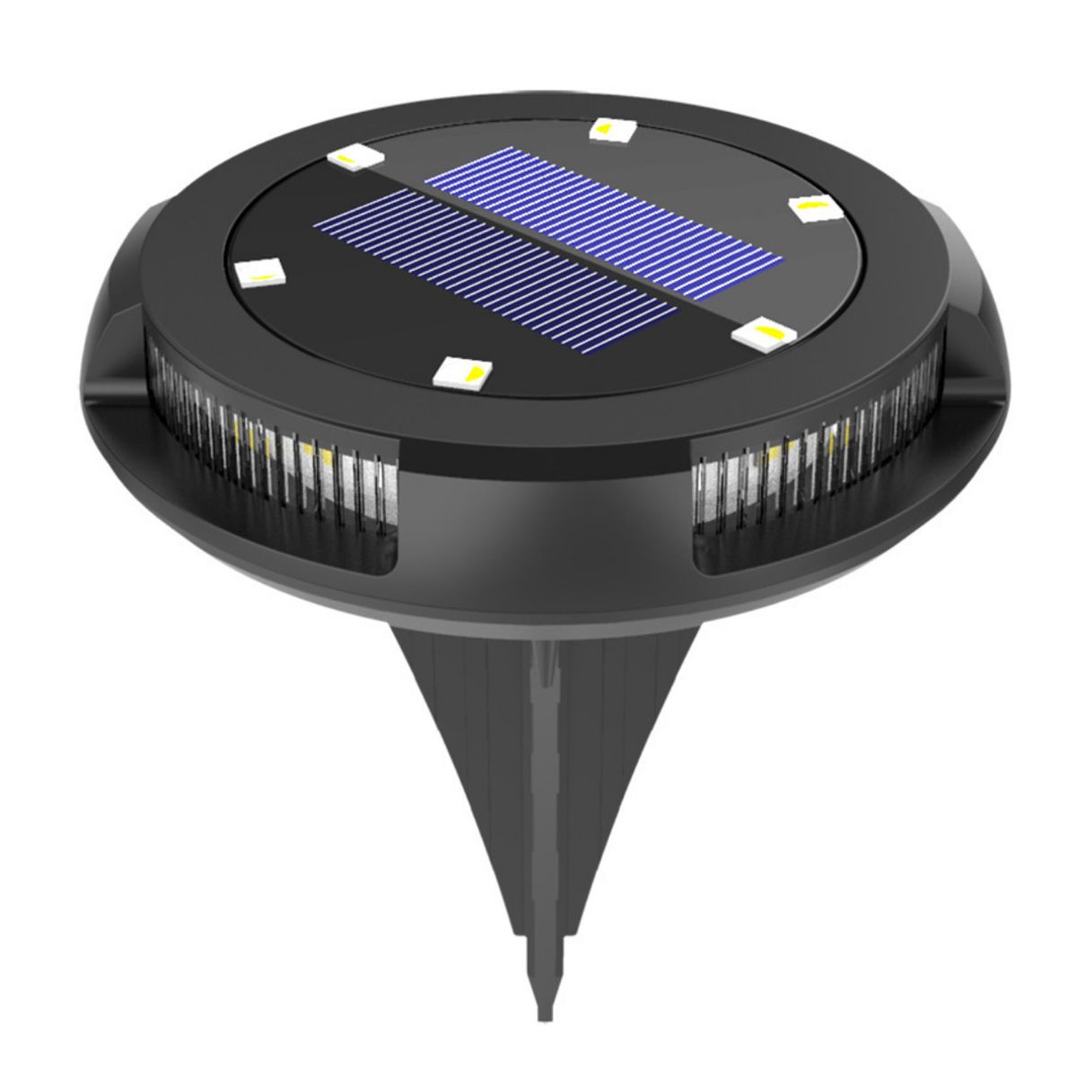 1Pc Solar Lamp With Warm Colorful Light Solar Ground Lamp