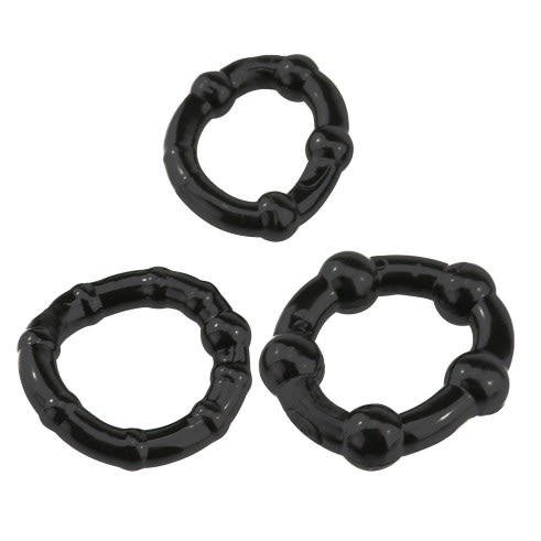 3 In 1 Beaded Silicone Penis Ring