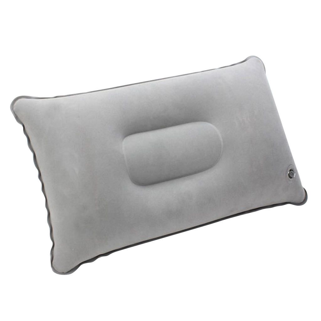 Outdoor Inflatable Camping Pillow Lightweight 43x27cm Light Gray