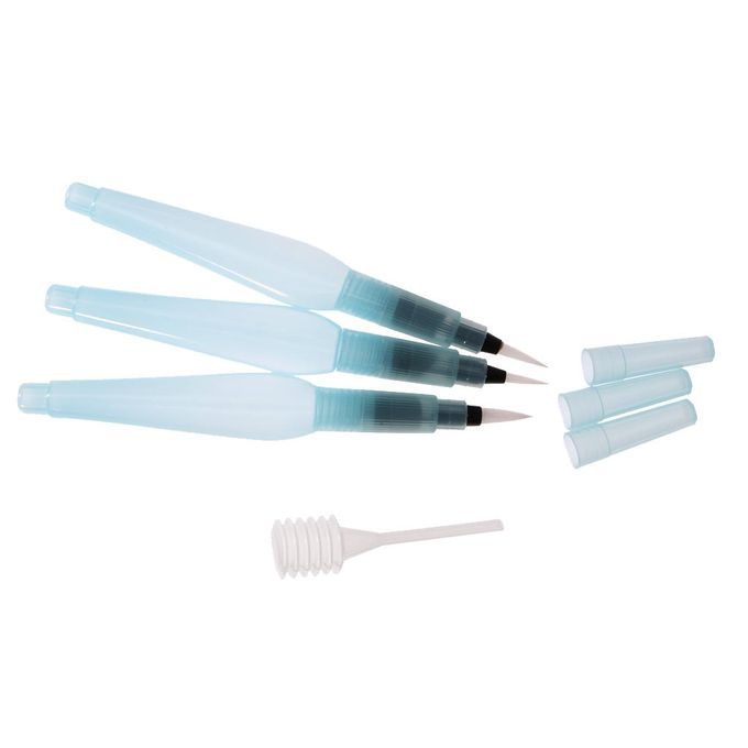 3pcs Sizes Tips Water Brush Set For Water Color Ink Pen Art
