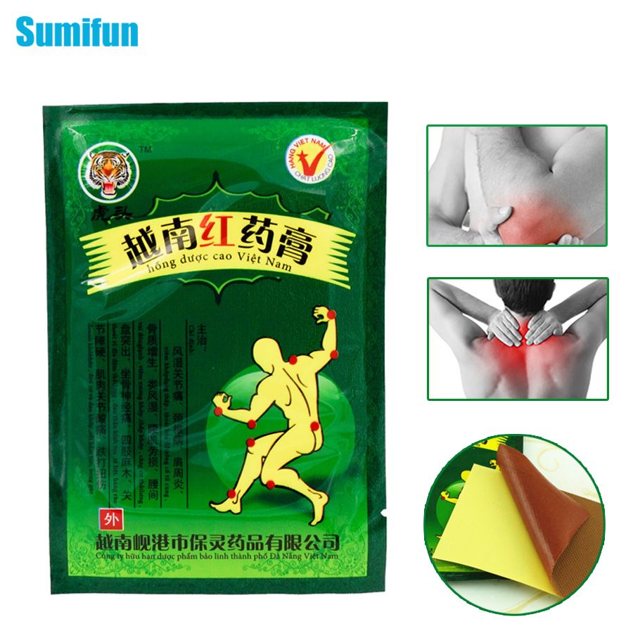 Red Pain Vietnam Tiger Plaster Stiff 64pcs Balm Massage Pain Neck Relief Shoulders Sumifun MassageD0959 Muscular Relieving Patch