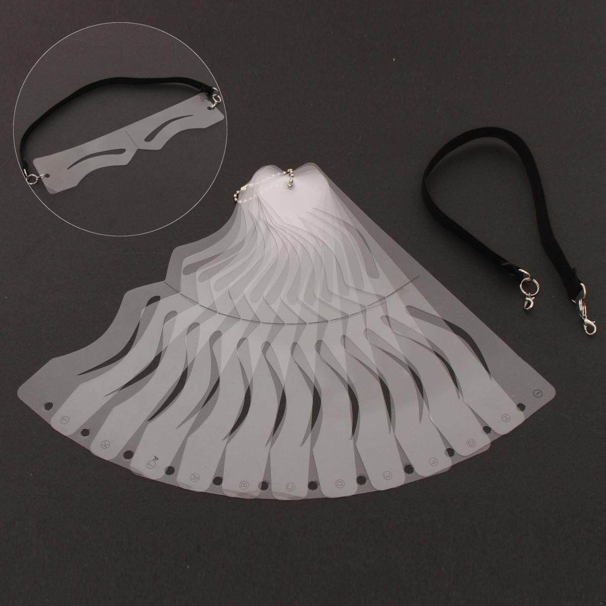 12pcs Microblading Training Eyebrow Line Shaper Stencils Card Permanent Makeup