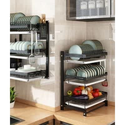 Wall Mounted Stainless Steel Plate Rack