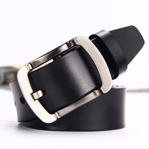 Cow Leather Mens Belt - Black