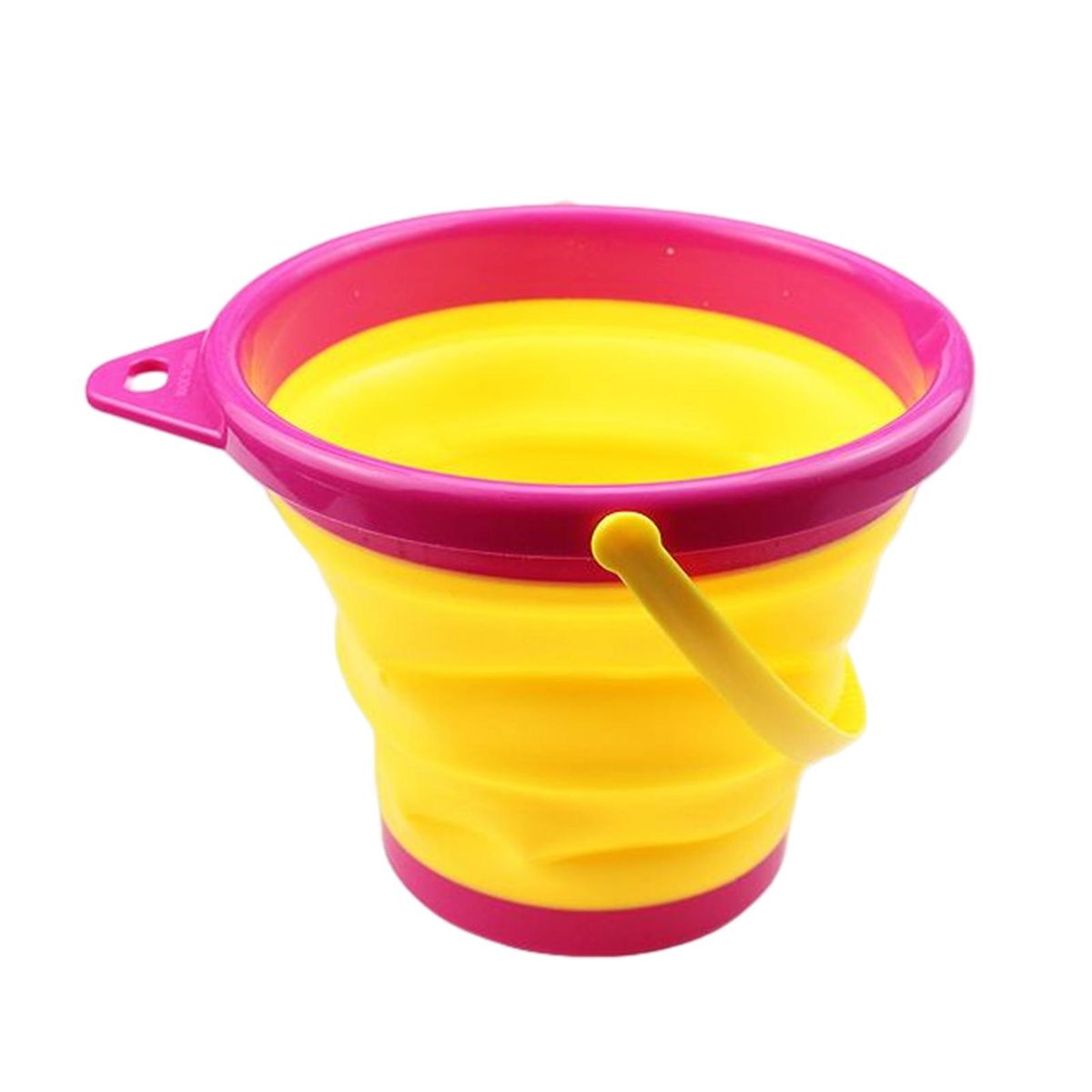 Folding Bucket Summer Beach Folding Bucket Yellow 1