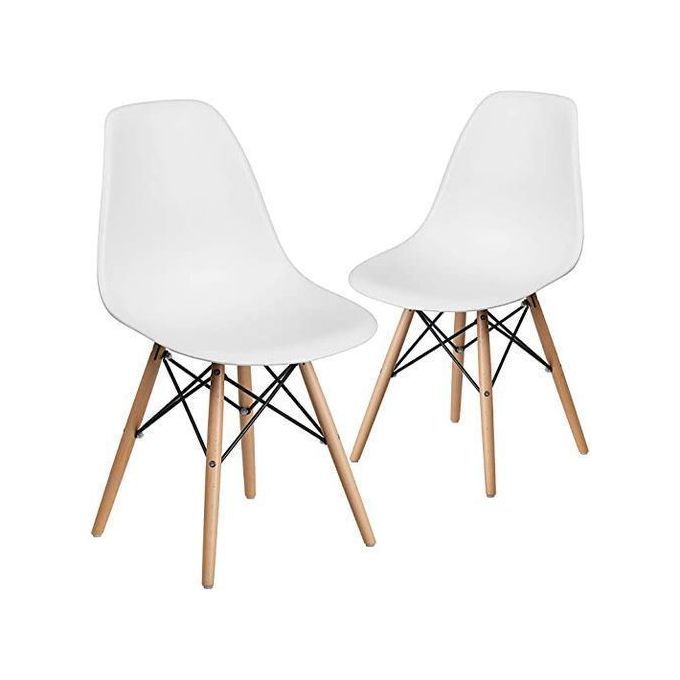 Restaurant/Dinning Plastic Strong Chair Set Of 2 - White