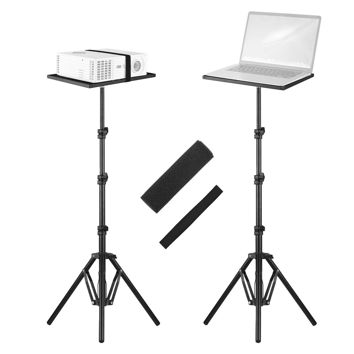 Universal Laptop Projector Tripod Stand & Holder Aluminum Alloy Computer Projector Floor Stand 41-135cm/ 16-53in Ajudtable Height for Stage Studio Outdoor Use