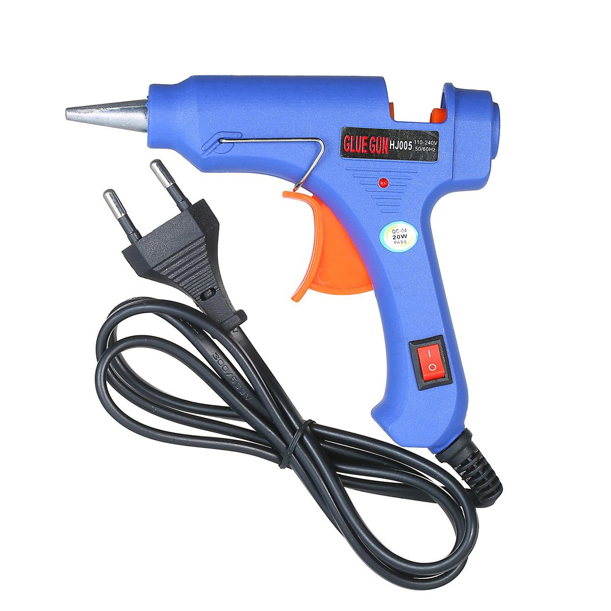 20W Hot Melt Glue Gun Hot Melt Glue Machine Multifunctional Industrial Household DIY Glue Gun with Switch Button Blue HJ005