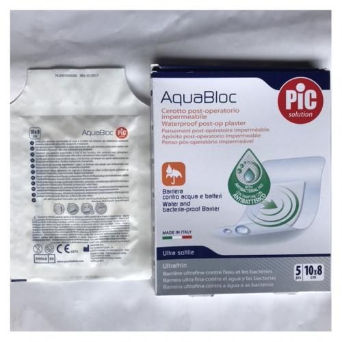 5pcs Aquabloc 10x8 Classic Post Operative Waterproof Plaster