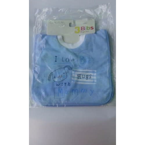 3 Pack of Baby Boy Bib - Blue