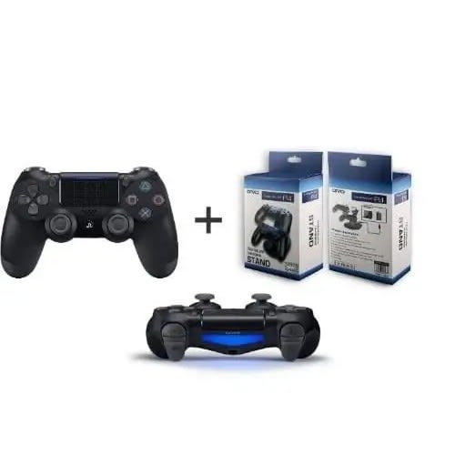 Ps4 Controller Pad - Black + Dual Wireless Charger