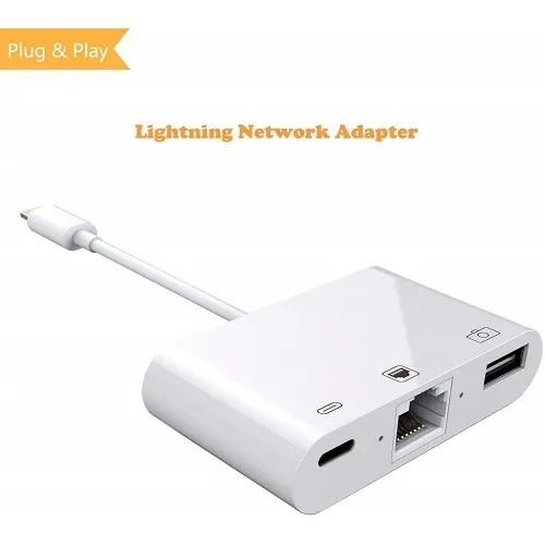 Lightning To Usb - Ethernet Lan - Lightning Adapter