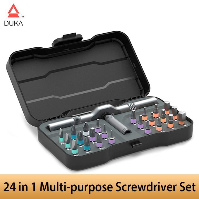 RS1 Screwdriver Set 24 In 1 Multi-purpose Ratchet Wrench S2 Repair Toolbox