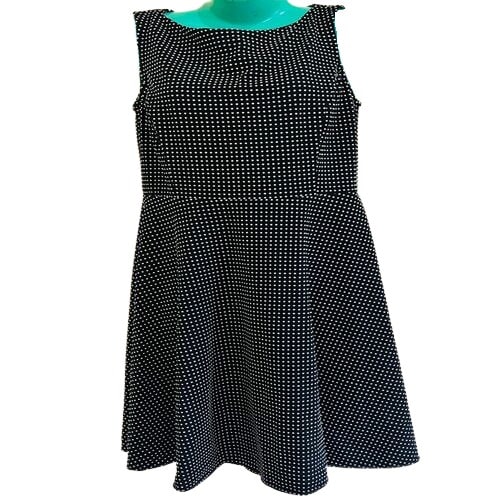 Sleeveless Polka Dot Skater Dress