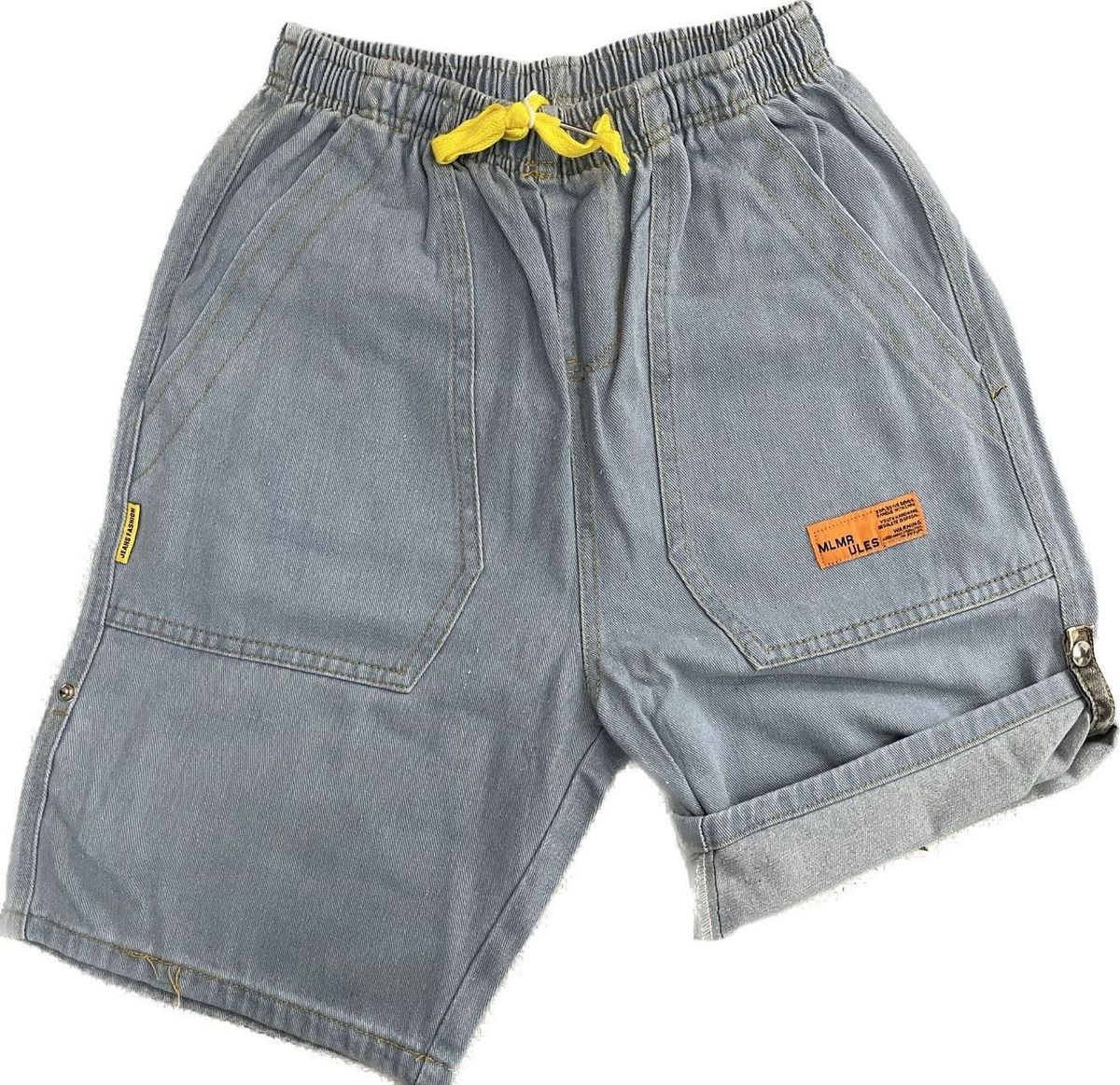 High Quality Men's Denim Short Cropped Shorts - Blue