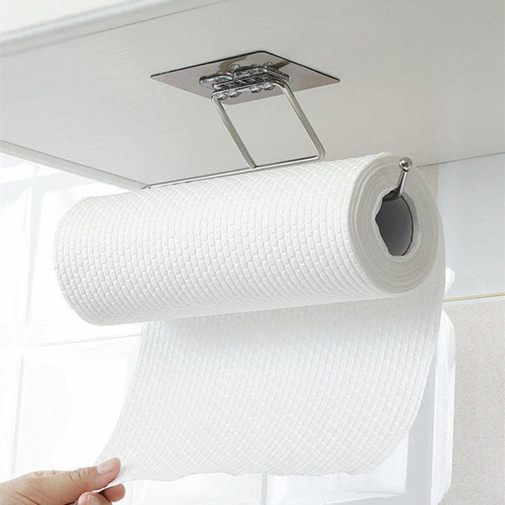 Stainless Steel Towel Rack Kitchen Toilet Roll Paper Holder