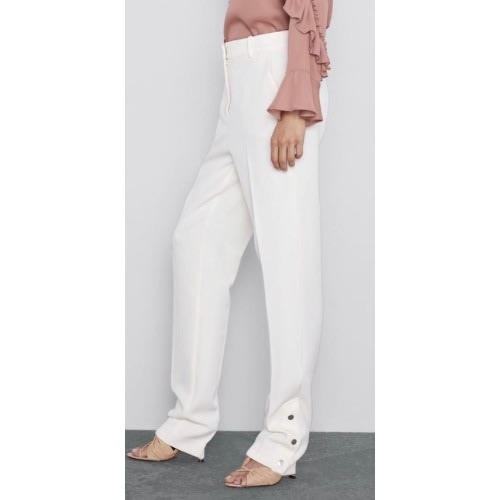 Buttoned Hem Pants