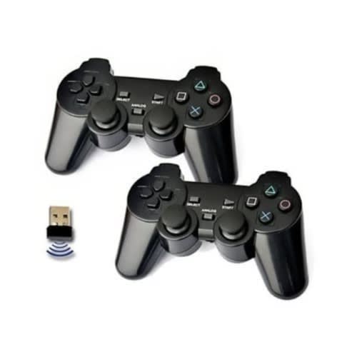 USB Double Wireless Game Pad - Black