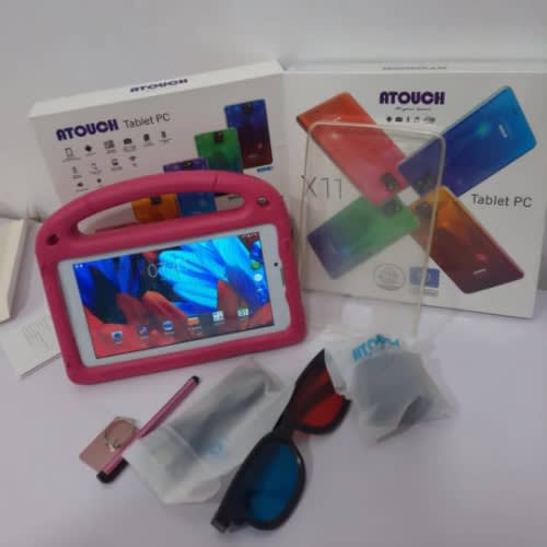 X11 Kids Learning Tablet - 32GB ROM - 3GB RAM - Dual Sim - Android 6.1 - Wifi - Pink Eva Pouch