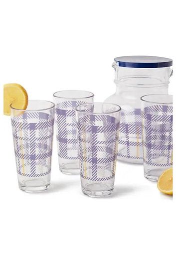 7-Piece Drink Set (Jug 1.4 L + 6 Tumblers 25 Cl),  Blue