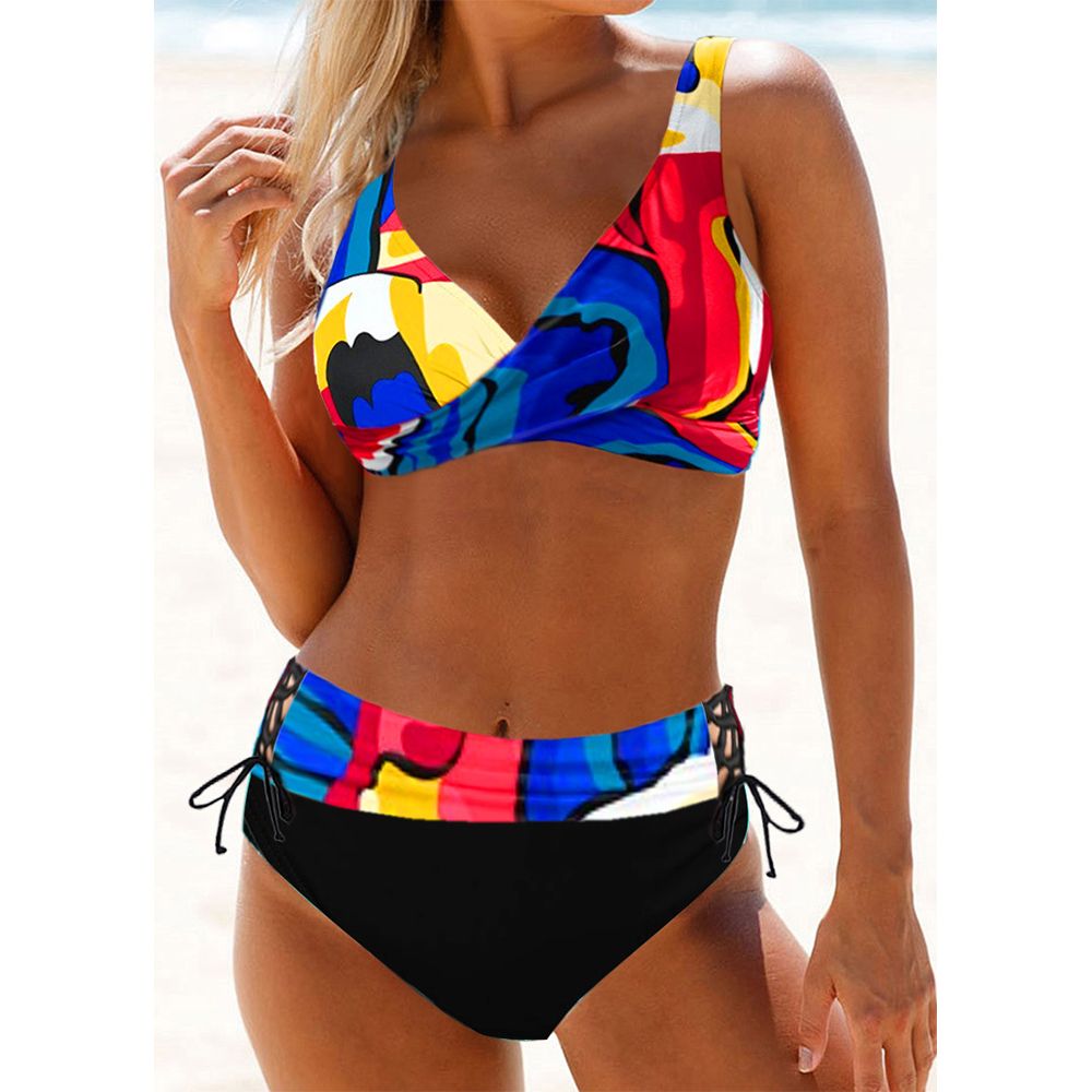 Plus Size Bikini Women Swimwear Push Up Swimsuit High Waist Bikini Set Brazilian Bathing Suit Beachwear Swimming Suit Red KIP