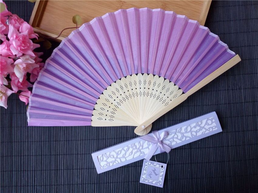 Bride Shipping Name Personalized Hand Cloth & Folding Free Customized 10pcs Gift Favor Silk Groom's Wedding Fan Fan