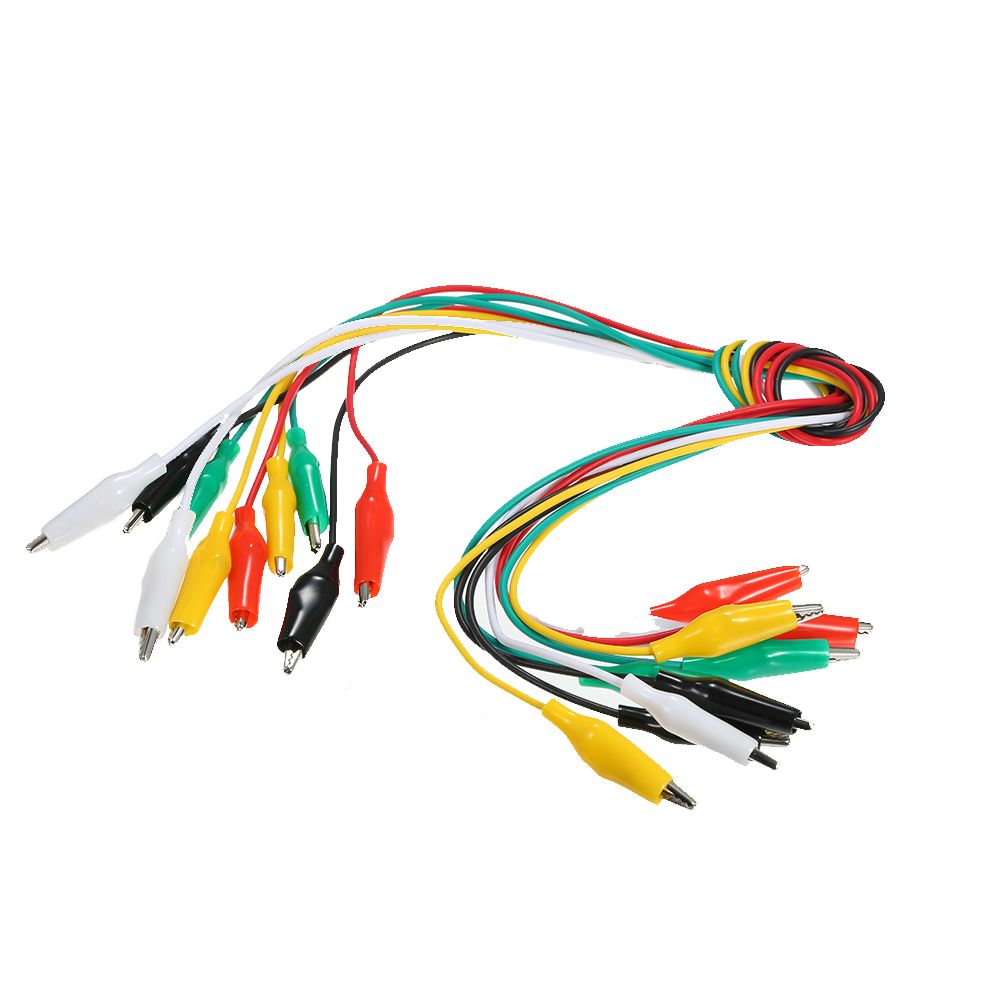10pcs 50CM Wire Electronics Connecting Wire Test Alligator