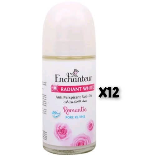 Romantic Pore Refine Perfumed Deo Antiperspirant Roll On - 50ml x12