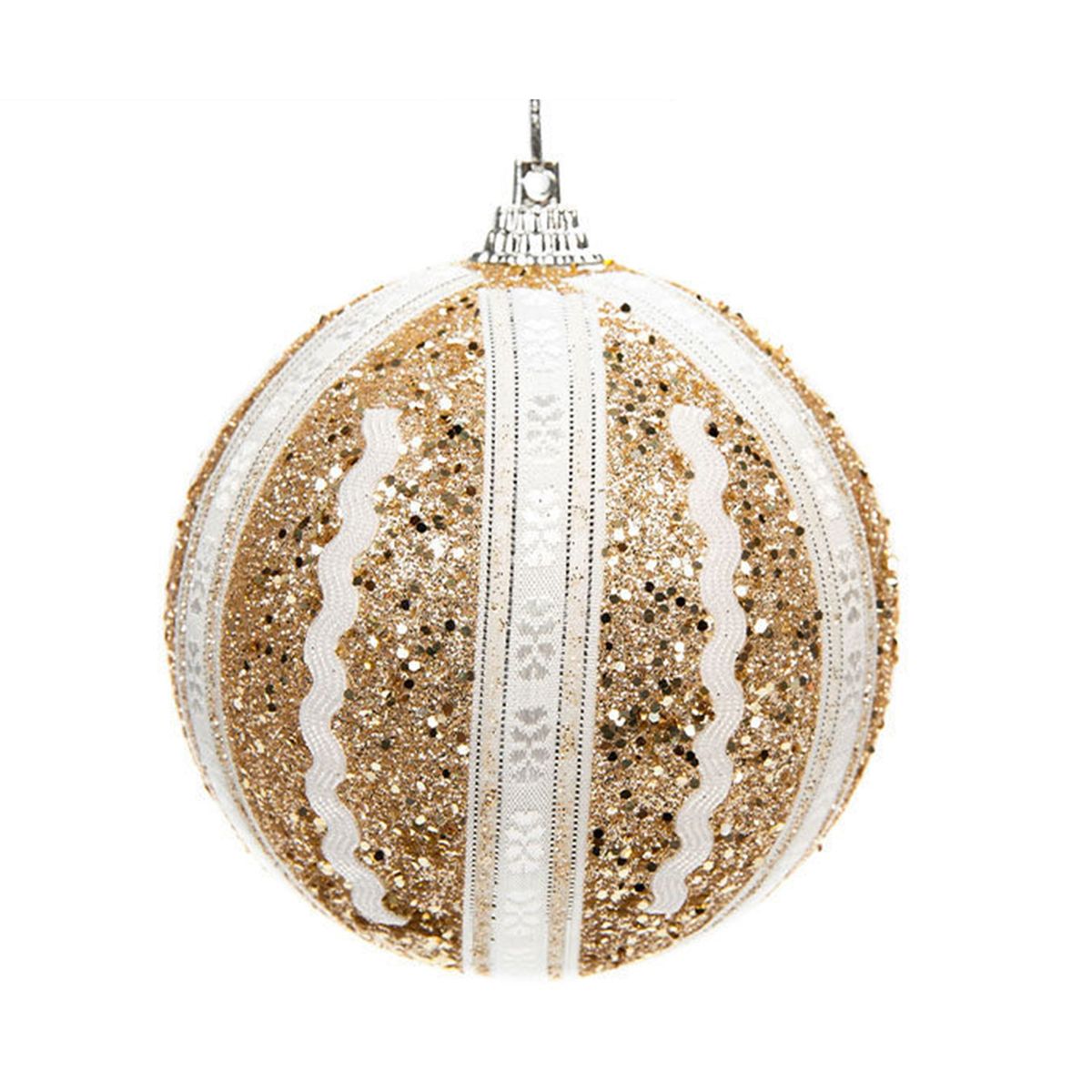 8cm Christmas Balls Unbreakable Easy To Hang Fade-Golden