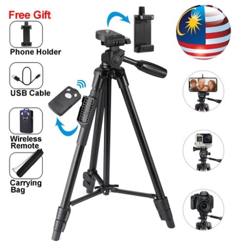 3388 Professional 6 feet  Foldable Heavy Duty Tripod Phone Camera Stand Kit