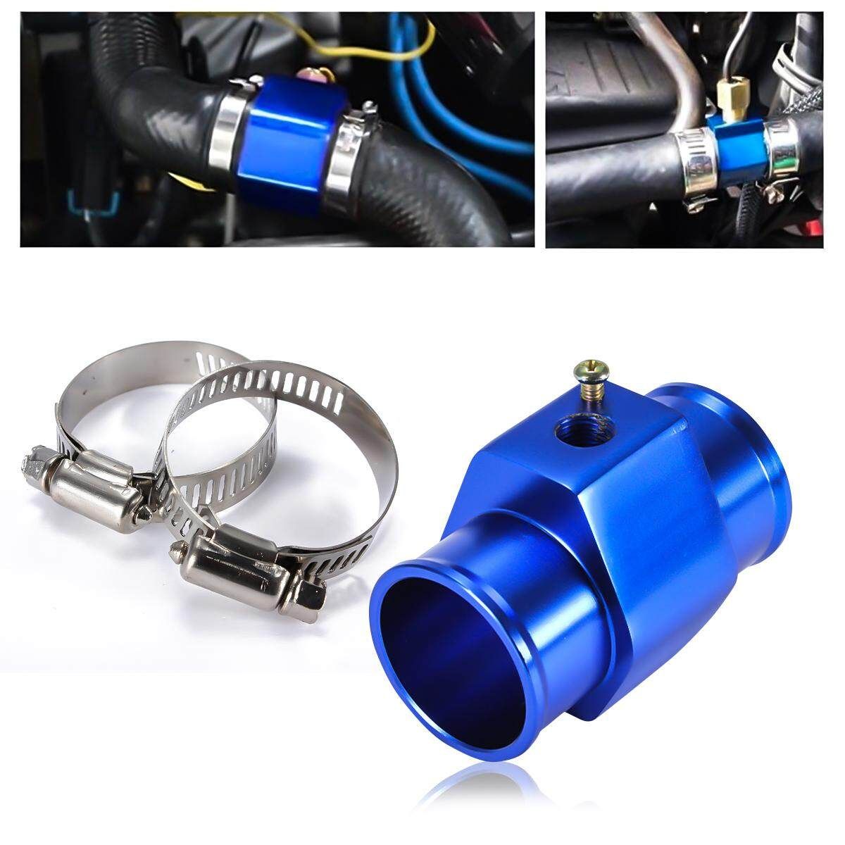 34mm Blue Car Water Temperature Temp Sensor Hose Joint Pipe 34mm