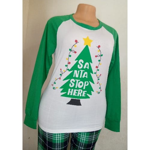 Christmas Pyjamas - Green & White