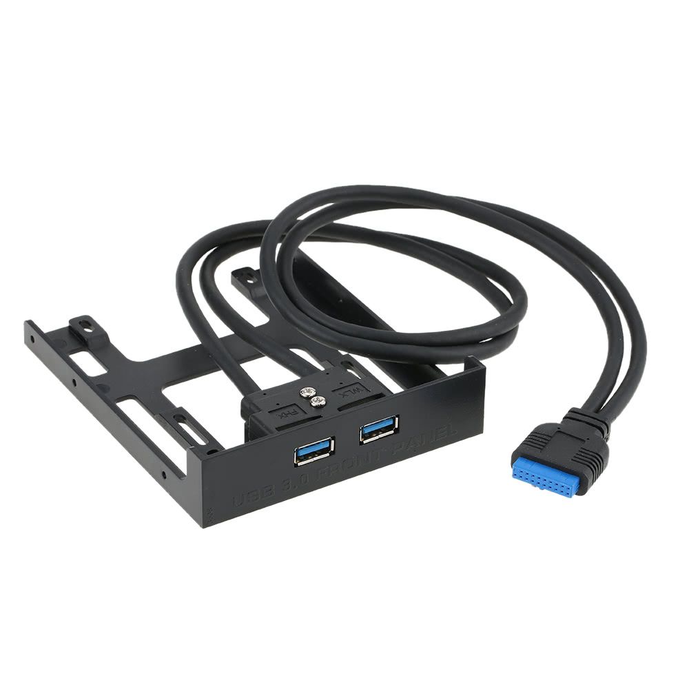 USB 3.0 Front Panel Hub 2 Port Expansion Bay 20 Pin To