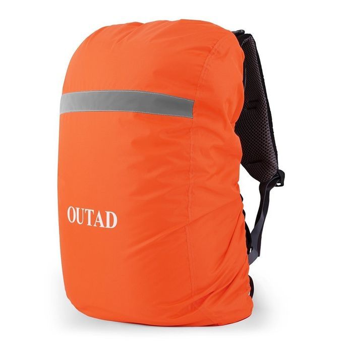 OUTAD Waterproof Backpack Rain Cover With Reflective Strip Rain Proof Cover Orange Red