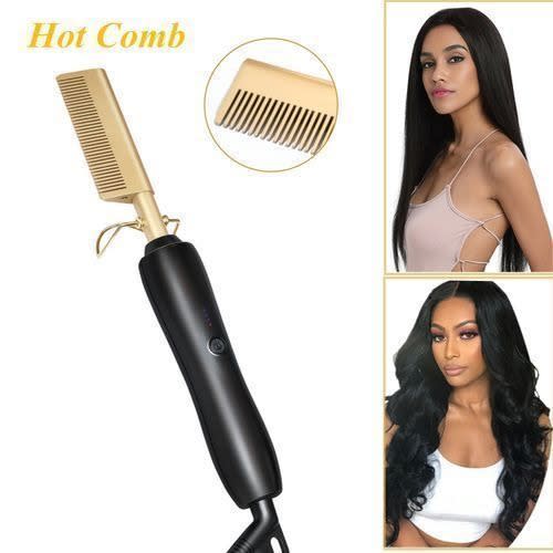 Hot Comb Straightener - Hair And Wig Heat Flattening Comb