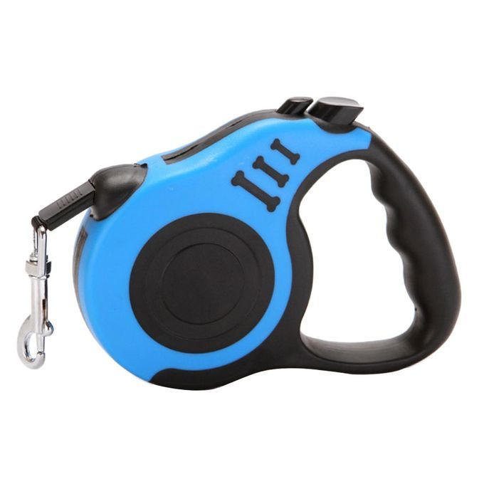 Long 5m Retractable Dog Leash Dual Locking Extendable Dog Running Blue