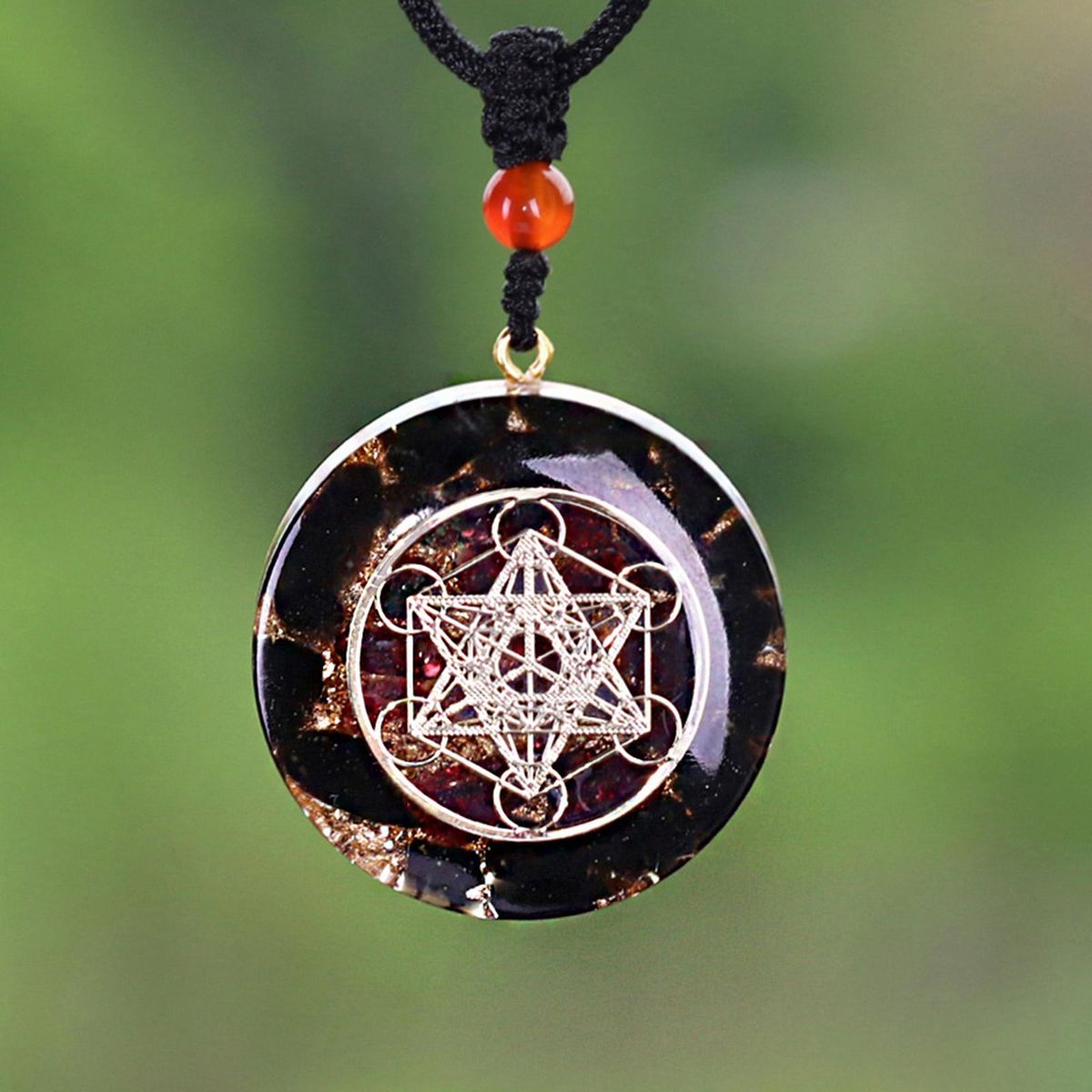 Crystal Stone Pendant Necklace, Energy Crystal Spiritual Jewelry, For