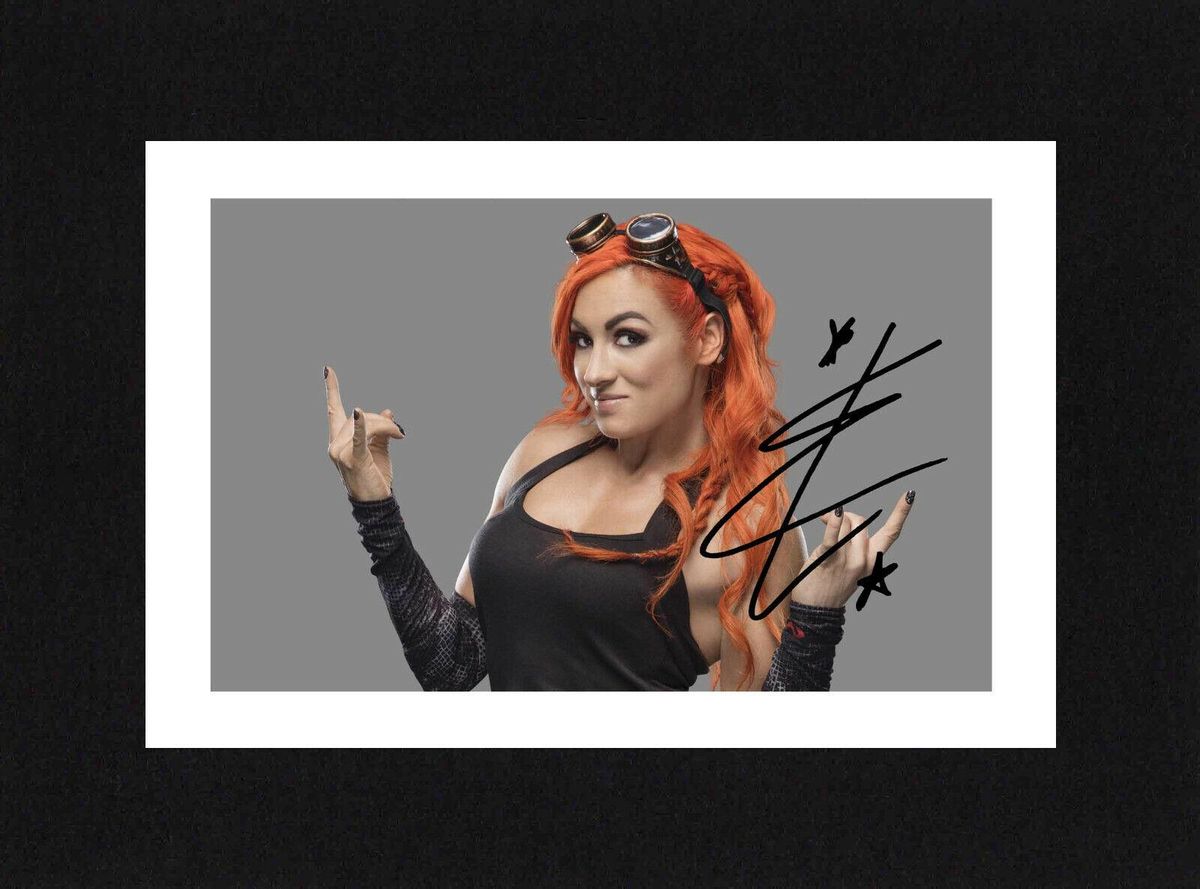 8X6 Mount BECKY LYNCH Signed Photo Poster painting Print Gift Ready To Frame WWE Wrestling Diva