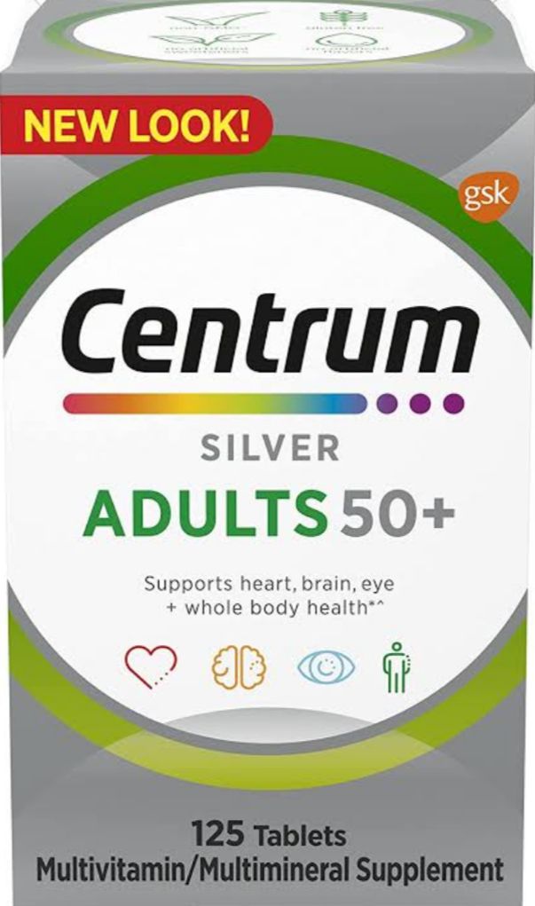 Silver Multivitamin For Adults 50 Plus & Mineral 125 Tablets