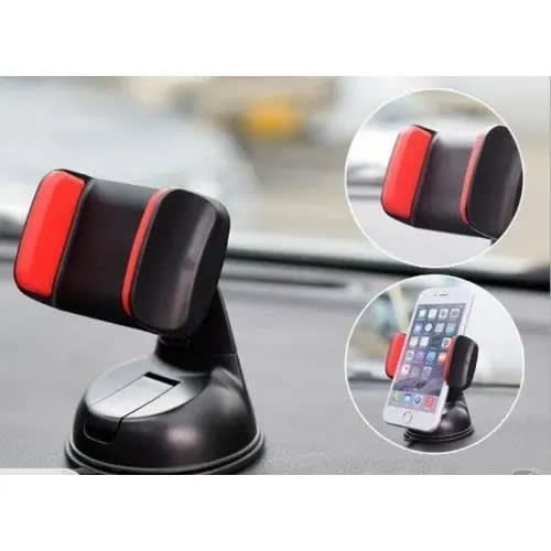 Silicone Sucker Dashboard Car Phone Holder Support - Black
