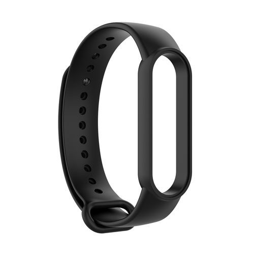 Black Replacement Strap For Xiaomi Mi Band 5/6, M5 M6 Silicone Wristband
