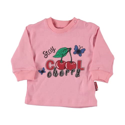 Baby Girl Sweatshirt Stay Cool Cherry Pink