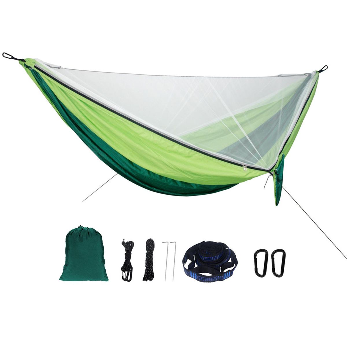 Outdoors Hammock with Mosquito Net 300kg Load Capacity Easy Installment Portable Hammock for Camping Picnic Outdoors
