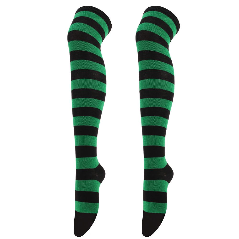 Color Striped Stockings Japanese Over Knee Socks Fashion Women Keep Warm Soks Sexy Slim Long S SMA