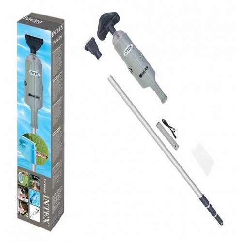 Handheld Rechargeable Vacuum With Telescoping Aluminum Shaft And Two Interchangeable Brush