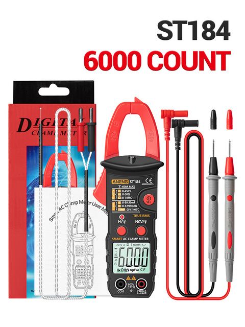 St184 Digital Multimeter Professional Clamp Meter True Rms